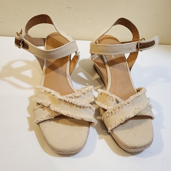 TOMMY BAHAMA Bethany Women's Cream textil Upper Wedges Strappy  Sandals 9.5M - Picture 6 of 14